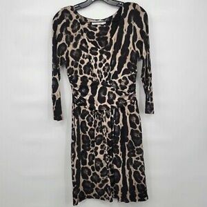 Velvet by Graham and Spencer animal print dress size L